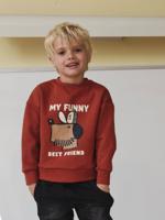 Sweater met hondenprint voor jongens terracottategel
