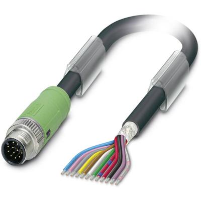 Phoenix Contact 1430048 Sensor/actuator connector, geassembleerd M12 Aantal polen (sensoren): 12 Stekker, recht 1.50 m 1 stuk(s)