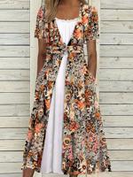 Others Casual Loose Floral Dress With No