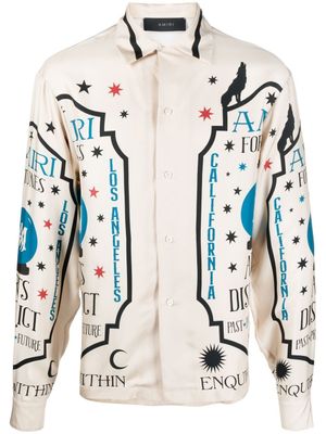 AMIRI chemise en soie à imprimé Fortune - Tons neutres