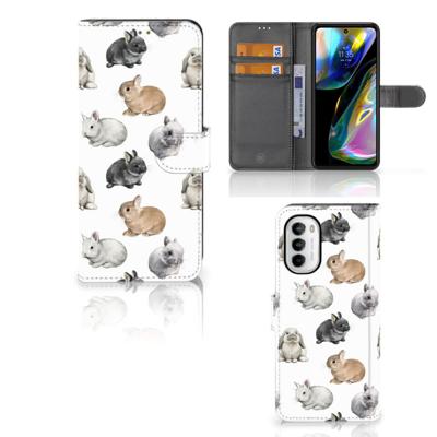 Telefoonhoesje | Met pasjeshouder | voor Motorola Moto G52 | Moto G82 Konijntjes