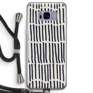 Moroccan stripes: Samsung Galaxy S8 Transparant Hoesje met koord