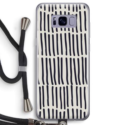 Moroccan stripes: Samsung Galaxy S8 Transparant Hoesje met koord