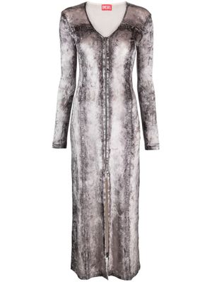 Diesel robe à imprimé photographique - Gris