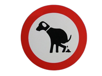 BORD ROND 236MM POEPENDE HOND