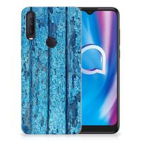 Alcatel 1S (2020) Bumper Hoesje Wood Blue