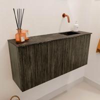 Toiletmeubel Mondiaz Joya Dlux | 90 cm | Meubelkleur Shadow | Faye wastafel Lava Wasbak Rechts | Zonder kraangat(en)