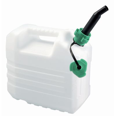Kunststof jerrycan voor brandstof met schenktuit 10 liter L32 x B18 x H30 cm