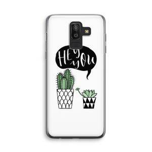 Hey you cactus: Samsung Galaxy J8 (2018) Transparant Hoesje