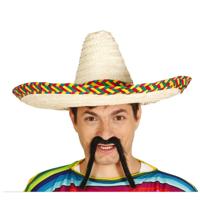 Mexicaanse Sombrero hoed voor heren - 2x - carnaval/verkleed accessoires - multi kleuren Mexicaanse Sombrero hoed voor heren - 2x - carnaval/verkleed accessoires - multi kleuren