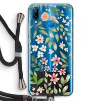 Botanical sweet flower heaven: Huawei P20 Lite Transparant Hoesje met koord