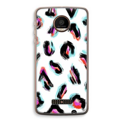 Cheetah color: Motorola Moto Z Force Transparant Hoesje