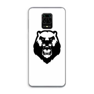 Angry Bear (white): Xiaomi Redmi Note 9 Pro Transparant Hoesje
