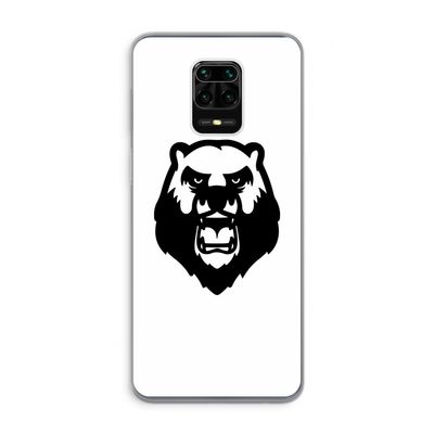 Angry Bear (white): Xiaomi Redmi Note 9 Pro Transparant Hoesje