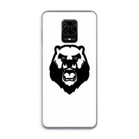 Angry Bear (white): Xiaomi Redmi Note 9 Pro Transparant Hoesje