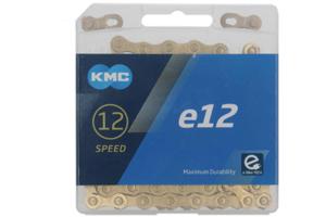 KMC ketting e12 ti-ni goud, 1/2x11/128, 130 schakels, 5.2mm pin, 12-speed