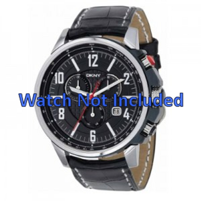 Horlogeband DKNY NY1325 Leder Zwart 22mm