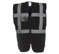 Veiligheidshesje met rits zwart - S