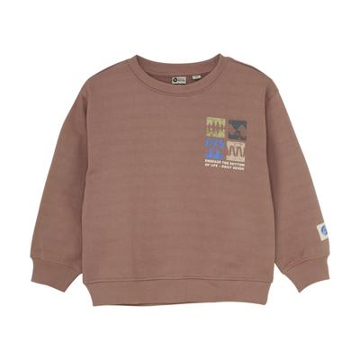 Daily7 winter sweater jongens - roze - oversized/print