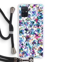 Hibiscus Flowers: Samsung Galaxy A71 Transparant Hoesje met koord