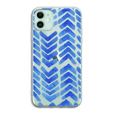 Blauwe pijlen: iPhone 11 Transparant Hoesje