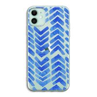 Blauwe pijlen: iPhone 11 Transparant Hoesje