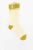 Ami Paris sokken Two Tone ADC USC022.379 white cream/curry