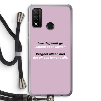 gij zijt ook iemand: Huawei P Smart (2020) Transparant Hoesje met koord