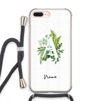 Green Brush: iPhone 8 Plus Transparant Hoesje met koord