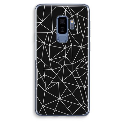 Geometrische lijnen wit: Samsung Galaxy S9 Plus Transparant Hoesje