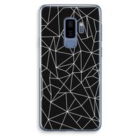 Geometrische lijnen wit: Samsung Galaxy S9 Plus Transparant Hoesje