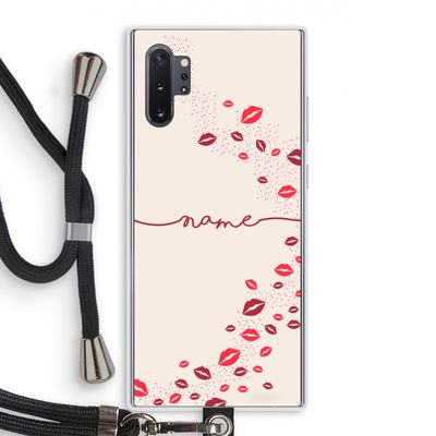 Kusjes: Samsung Galaxy Note 10 Plus Transparant Hoesje met koord