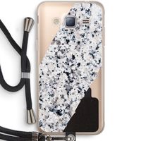 Gespikkelde marmer: Samsung Galaxy J3 (2016) Transparant Hoesje met koord
