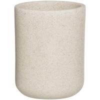 Leen Bakker - Tandenborstelhouder Terrazzo - 9,7xØ7,6 Cm - Polyresin - Beige - B9.2 Cm