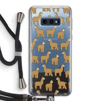 Alpacas: Samsung Galaxy S10e Transparant Hoesje met koord
