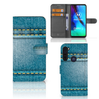 Motorola Moto G Pro Wallet Case met Pasjes Jeans