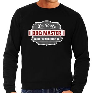 Cadeau sweater voor de beste bbq master zwart voor heren