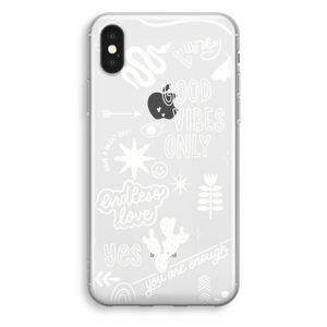 Good vibes: iPhone X Transparant Hoesje