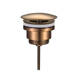 Afvoerplug Wiesbaden UniMatch Caral | 5/4" | Vaste waste (niet afsluitbaar) | Messing | Rond | Geborsteld brons koper PVD