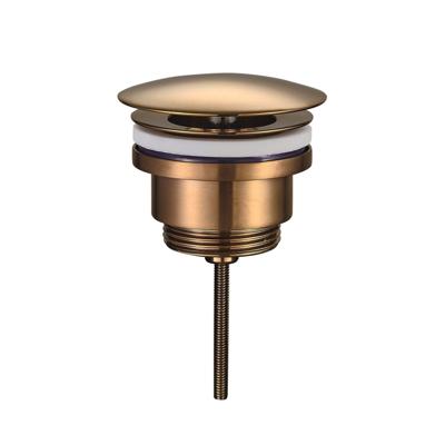 Afvoerplug Wiesbaden UniMatch Caral | 5/4" | Vaste waste (niet afsluitbaar) | Messing | Rond | Geborsteld brons koper PVD