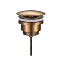 Afvoerplug Wiesbaden UniMatch Caral | 5/4" | Vaste waste (niet afsluitbaar) | Messing | Rond | Geborsteld brons koper PVD