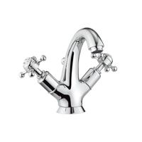 Crosswater Belgravia Wastafelkraan - kruisgreep - hoge uitloop - pop-up waste - chroom BL112DPC