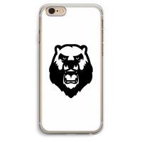 Angry Bear (white): iPhone 6 Plus / 6S Plus Transparant Hoesje