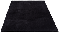 Karpet24 Loft modern pluizig laagpolig tapijt, antislip onderkant, wasbaar tot 30 graden, heerlijk zacht, bontlook, zwart -140 x 200 cm