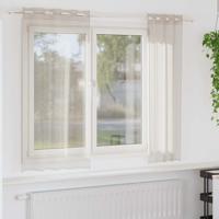 Voile Gordijn met gordijnen 2 pcs Zand 175 x 140 cm Polyester