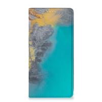 Samsung Galaxy S23 | Standcase | Marble Blue Gold