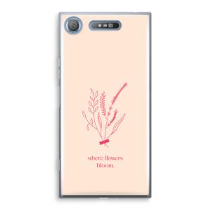 Where flowers bloom: Sony Xperia XZ1 Transparant Hoesje