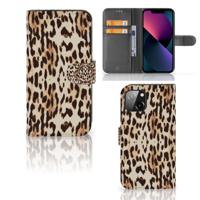 Apple iPhone 13 | Telefoonhoesje | Met pasjeshouder | Leopard