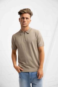 Pure Path Halfzip Polo Heren Bruin - Maat XS - Kleur: Bruin | Soccerfanshop