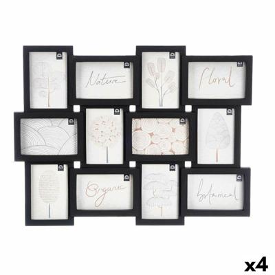Muurfotolijst Gift Decor Zwart Polypropyleen (4 Stuks)